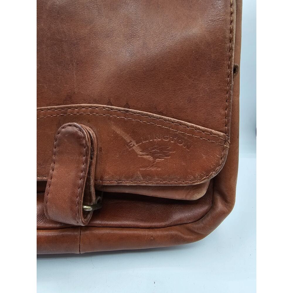 Vintage Ellington Brown Leather Zip Up Travel Bag - Picture 2 of 5